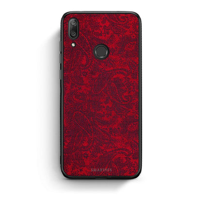 Huawei Y7 2019 Paisley Cashmere θήκη από τη Smartfits με σχέδιο στο πίσω μέρος και μαύρο περίβλημα | Smartphone case with colorful back and black bezels by Smartfits