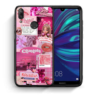 Thumbnail for Θήκη Αγίου Βαλεντίνου Huawei Y7 2019 Pink Love από τη Smartfits με σχέδιο στο πίσω μέρος και μαύρο περίβλημα | Huawei Y7 2019 Pink Love case with colorful back and black bezels