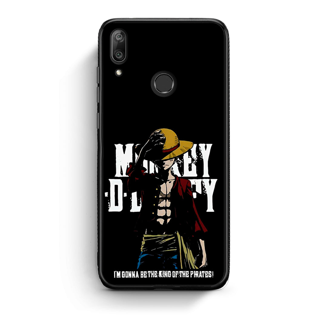 Huawei Y7 2019 Pirate King θήκη από τη Smartfits με σχέδιο στο πίσω μέρος και μαύρο περίβλημα | Smartphone case with colorful back and black bezels by Smartfits