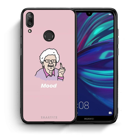 Θήκη Huawei Y7 2019 Mood PopArt από τη Smartfits με σχέδιο στο πίσω μέρος και μαύρο περίβλημα | Huawei Y7 2019 Mood PopArt case with colorful back and black bezels