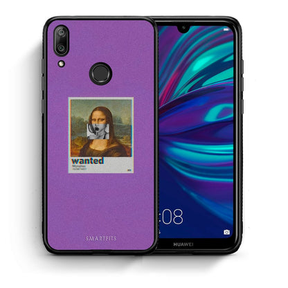 Θήκη Huawei Y7 2019 Monalisa Popart από τη Smartfits με σχέδιο στο πίσω μέρος και μαύρο περίβλημα | Huawei Y7 2019 Monalisa Popart case with colorful back and black bezels