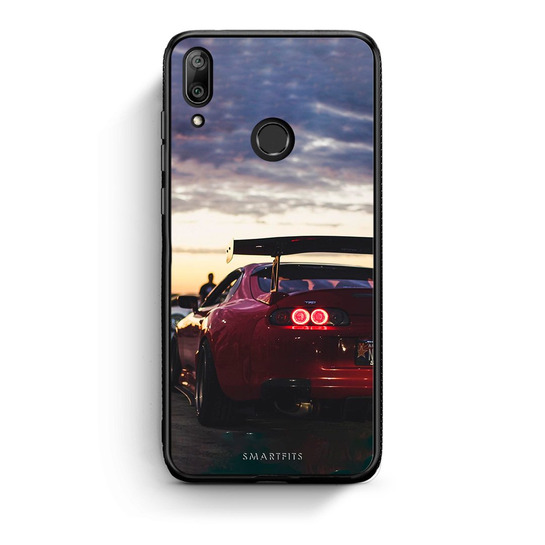 Huawei Y7 2019 Racing Supra θήκη από τη Smartfits με σχέδιο στο πίσω μέρος και μαύρο περίβλημα | Smartphone case with colorful back and black bezels by Smartfits