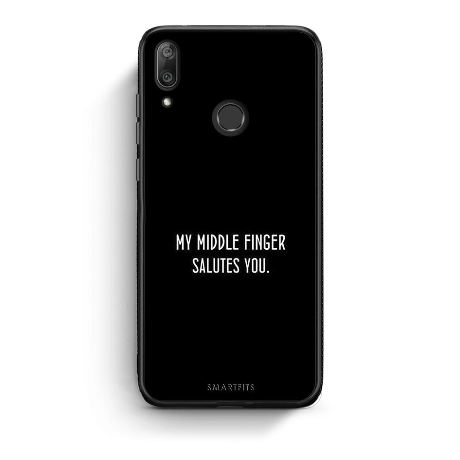 Huawei Y7 2019 Salute θήκη από τη Smartfits με σχέδιο στο πίσω μέρος και μαύρο περίβλημα | Smartphone case with colorful back and black bezels by Smartfits