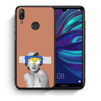 Θήκη Huawei Y7 2019 Sim Merilyn από τη Smartfits με σχέδιο στο πίσω μέρος και μαύρο περίβλημα | Huawei Y7 2019 Sim Merilyn case with colorful back and black bezels