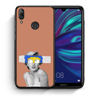 Thumbnail for Θήκη Huawei Y7 2019 Sim Merilyn από τη Smartfits με σχέδιο στο πίσω μέρος και μαύρο περίβλημα | Huawei Y7 2019 Sim Merilyn case with colorful back and black bezels