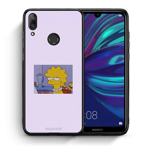 Θήκη Huawei Y7 2019 So Happy από τη Smartfits με σχέδιο στο πίσω μέρος και μαύρο περίβλημα | Huawei Y7 2019 So Happy case with colorful back and black bezels