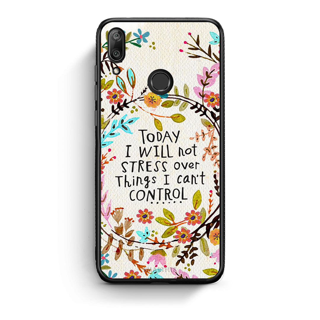 Huawei Y7 2019 Stress Over θήκη από τη Smartfits με σχέδιο στο πίσω μέρος και μαύρο περίβλημα | Smartphone case with colorful back and black bezels by Smartfits