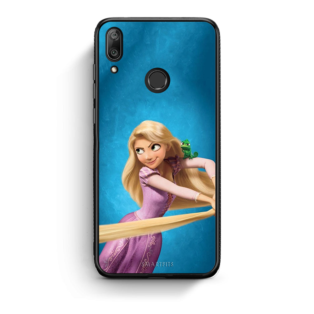 Huawei Y7 2019 Tangled 2 Θήκη Αγίου Βαλεντίνου από τη Smartfits με σχέδιο στο πίσω μέρος και μαύρο περίβλημα | Smartphone case with colorful back and black bezels by Smartfits