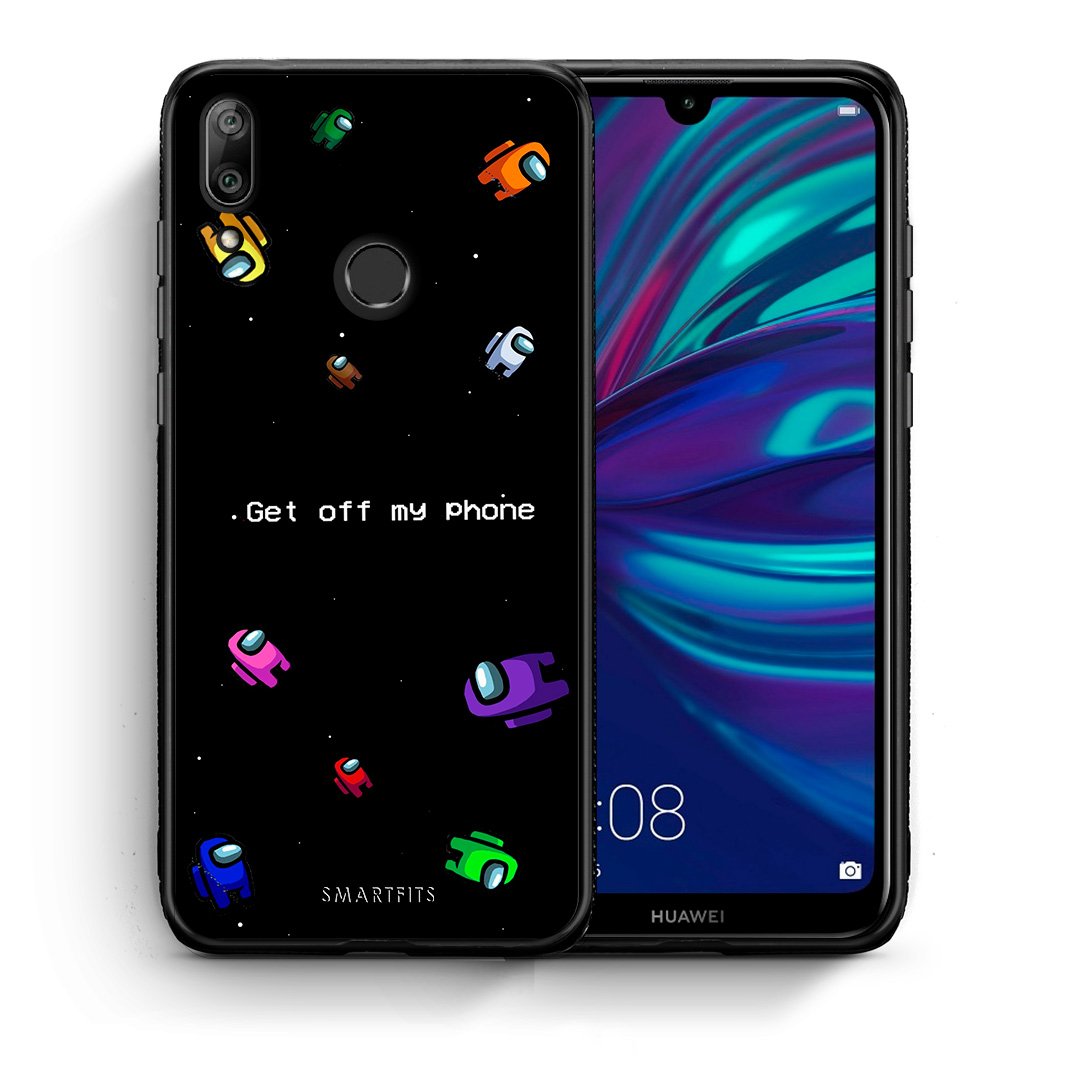 Θήκη Huawei Y7 2019 AFK Text από τη Smartfits με σχέδιο στο πίσω μέρος και μαύρο περίβλημα | Huawei Y7 2019 AFK Text case with colorful back and black bezels