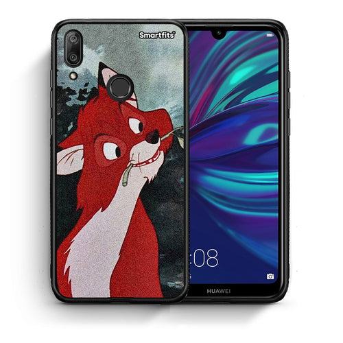 Θήκη Huawei Y7 2019 Tod And Vixey Love 1 από τη Smartfits με σχέδιο στο πίσω μέρος και μαύρο περίβλημα | Huawei Y7 2019 Tod And Vixey Love 1 case with colorful back and black bezels