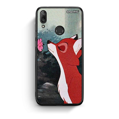 Huawei Y7 2019 Tod And Vixey Love 2 θήκη από τη Smartfits με σχέδιο στο πίσω μέρος και μαύρο περίβλημα | Smartphone case with colorful back and black bezels by Smartfits