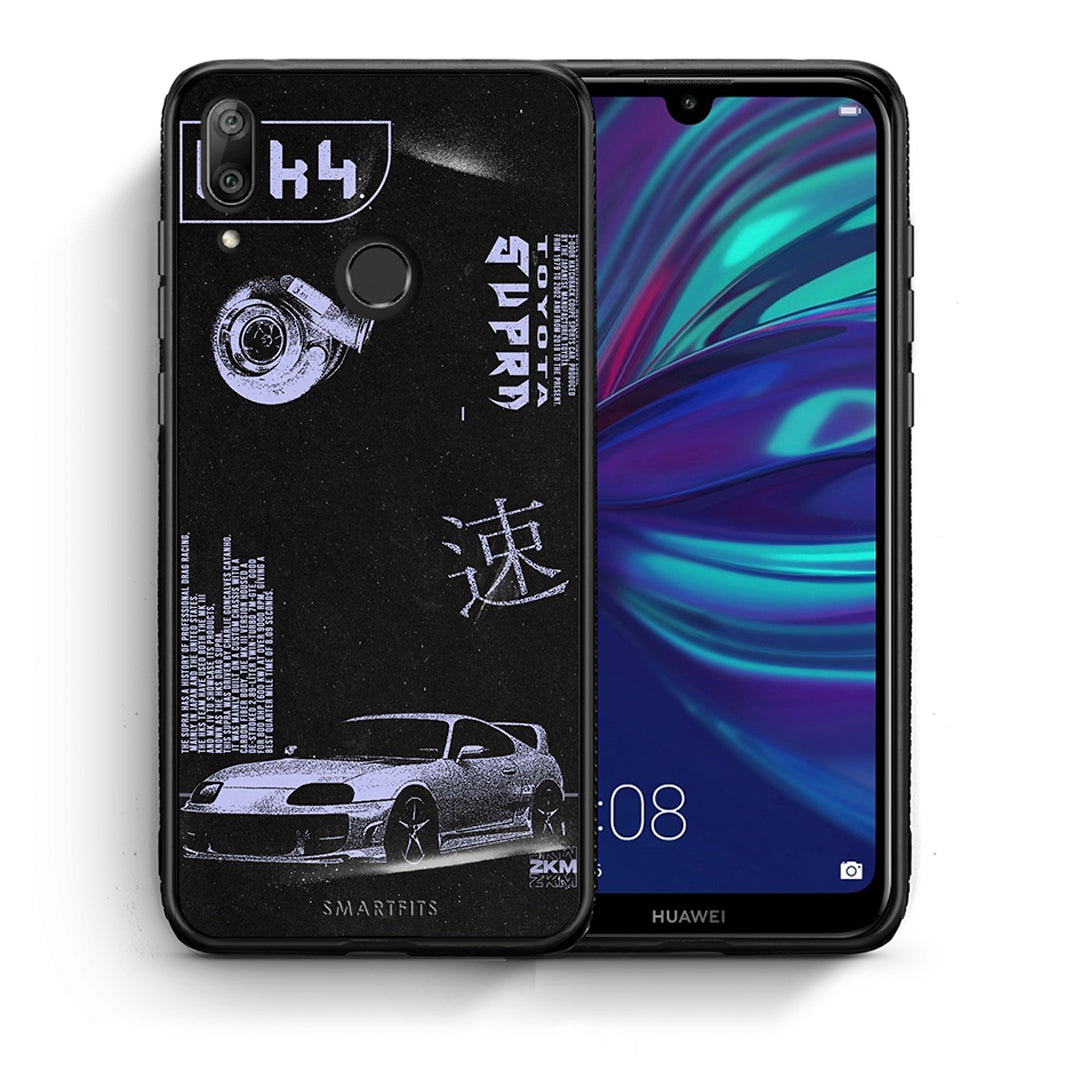 Θήκη Αγίου Βαλεντίνου Huawei Y7 2019 Tokyo Drift από τη Smartfits με σχέδιο στο πίσω μέρος και μαύρο περίβλημα | Huawei Y7 2019 Tokyo Drift case with colorful back and black bezels