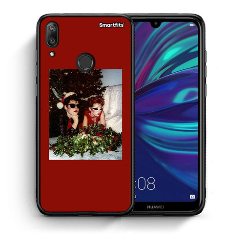 Θήκη Huawei Y7 2019 Waiting For Xmas από τη Smartfits με σχέδιο στο πίσω μέρος και μαύρο περίβλημα | Huawei Y7 2019 Waiting For Xmas case with colorful back and black bezels