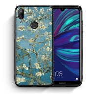 Thumbnail for Θήκη Huawei Y7 2019 White Blossoms από τη Smartfits με σχέδιο στο πίσω μέρος και μαύρο περίβλημα | Huawei Y7 2019 White Blossoms case with colorful back and black bezels