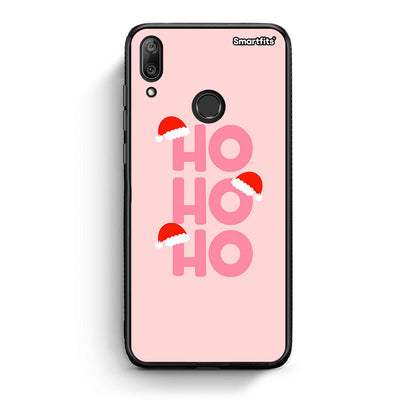 Huawei Y7 2019 Xmas Ho Ho Ho θήκη από τη Smartfits με σχέδιο στο πίσω μέρος και μαύρο περίβλημα | Smartphone case with colorful back and black bezels by Smartfits