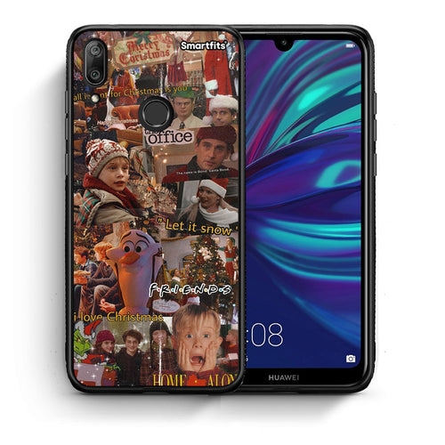 Θήκη Huawei Y7 2019 Xmas Wishes από τη Smartfits με σχέδιο στο πίσω μέρος και μαύρο περίβλημα | Huawei Y7 2019 Xmas Wishes case with colorful back and black bezels
