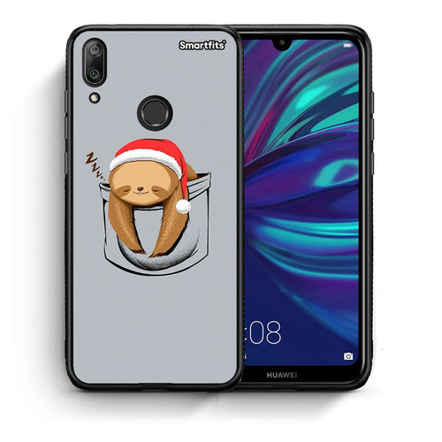 Θήκη Huawei Y7 2019 Xmas Zzzz από τη Smartfits με σχέδιο στο πίσω μέρος και μαύρο περίβλημα | Huawei Y7 2019 Xmas Zzzz case with colorful back and black bezels