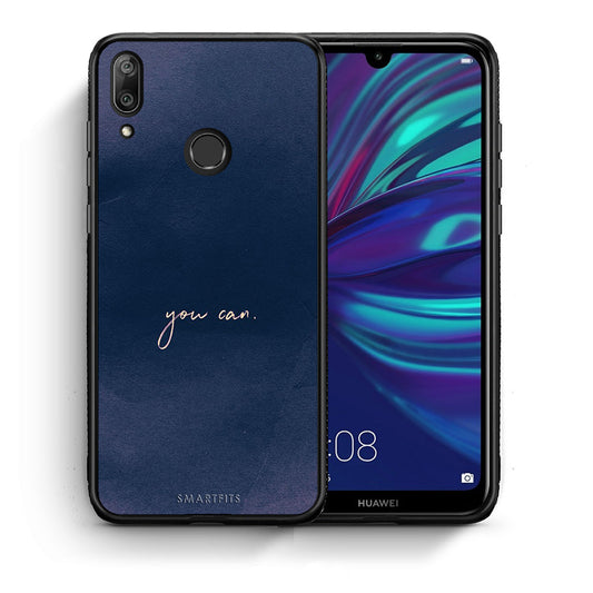 Θήκη Huawei Y7 2019 You Can από τη Smartfits με σχέδιο στο πίσω μέρος και μαύρο περίβλημα | Huawei Y7 2019 You Can case with colorful back and black bezels