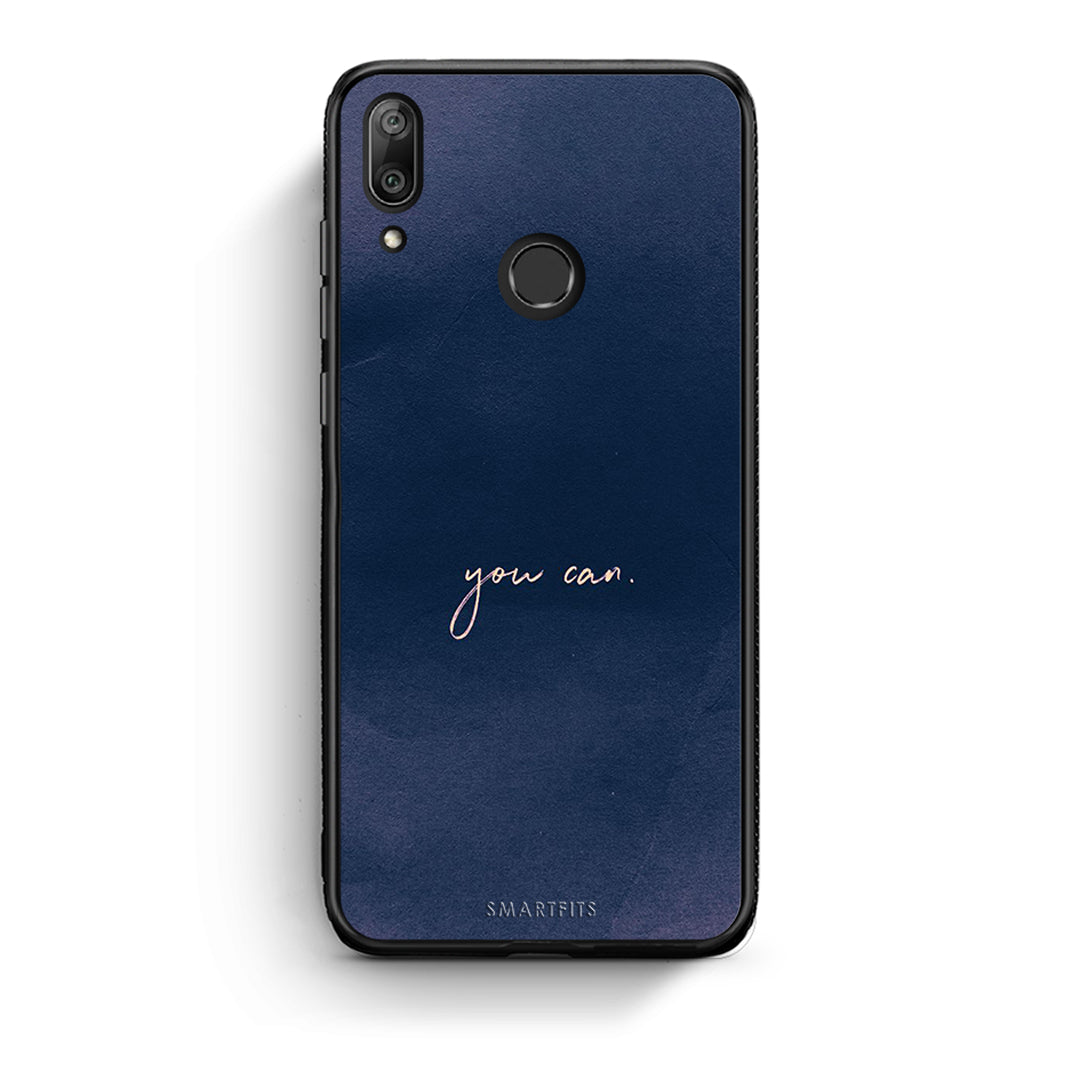 Huawei Y7 2019 You Can θήκη από τη Smartfits με σχέδιο στο πίσω μέρος και μαύρο περίβλημα | Smartphone case with colorful back and black bezels by Smartfits