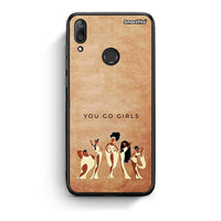 Thumbnail for Huawei Y7 2019 You Go Girl θήκη από τη Smartfits με σχέδιο στο πίσω μέρος και μαύρο περίβλημα | Smartphone case with colorful back and black bezels by Smartfits
