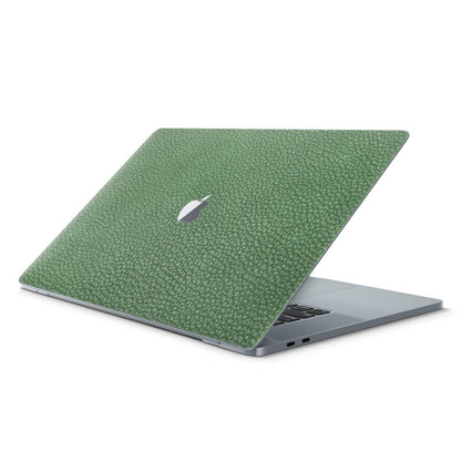 Green Leather - Macbook Skin