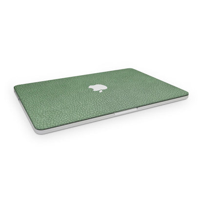 Green Leather - Macbook Skin