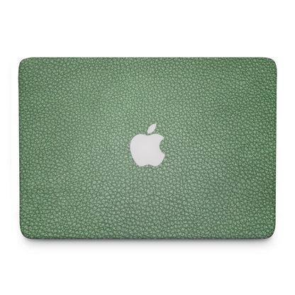Green Leather - Macbook Skin