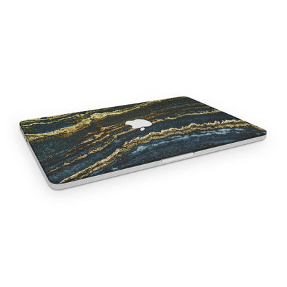 Marble Gold Dark Blue - Macbook Skin