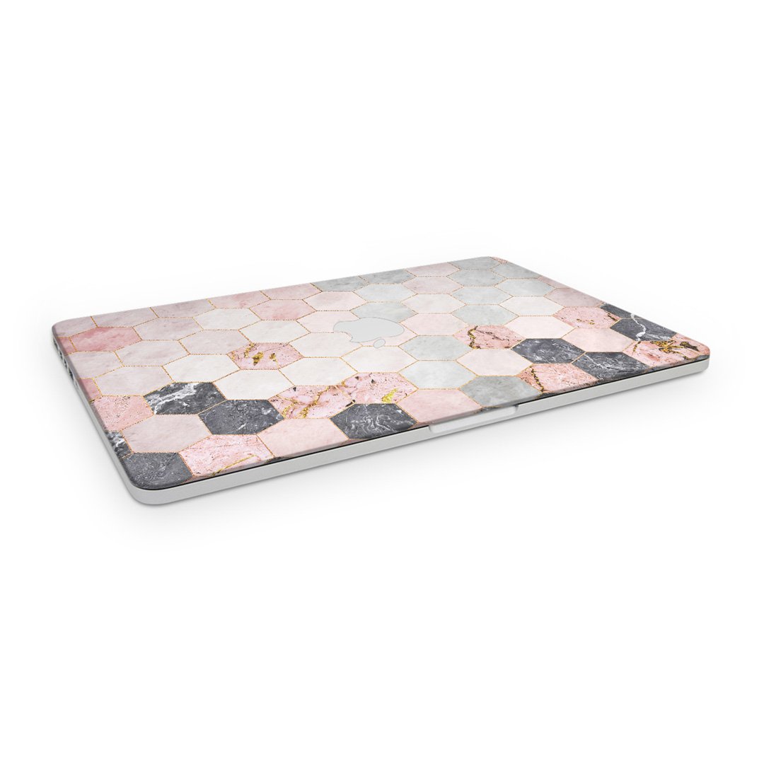 Marble Hexagon Pink - Macbook Skin
