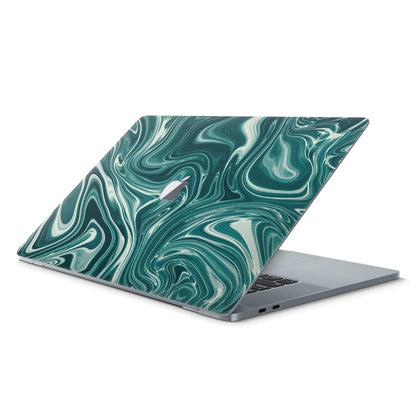 Watercolor Green Marble - Macbook Skin