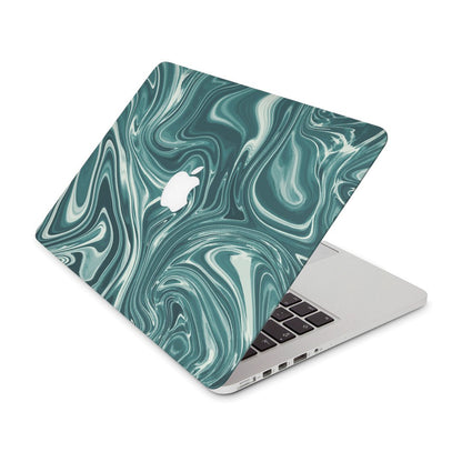 Watercolor Green Marble - Macbook Skin