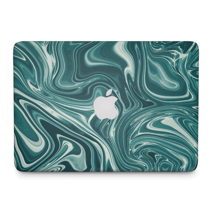 Watercolor Green Marble - Macbook Skin