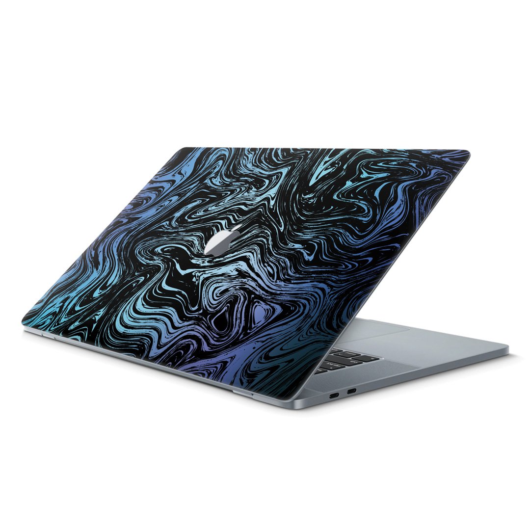 Watercolor Midnight Marble - Macbook Skin