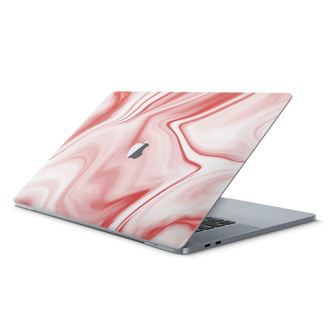 Watercolor Red Marble - Macbook Skin