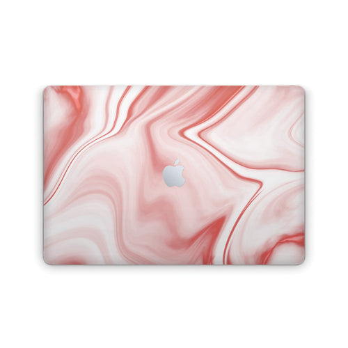 Watercolor Red Marble - Macbook Skin