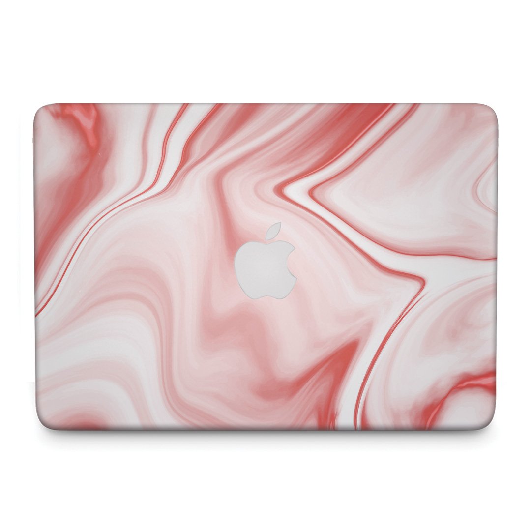 Watercolor Red Marble - Macbook Skin
