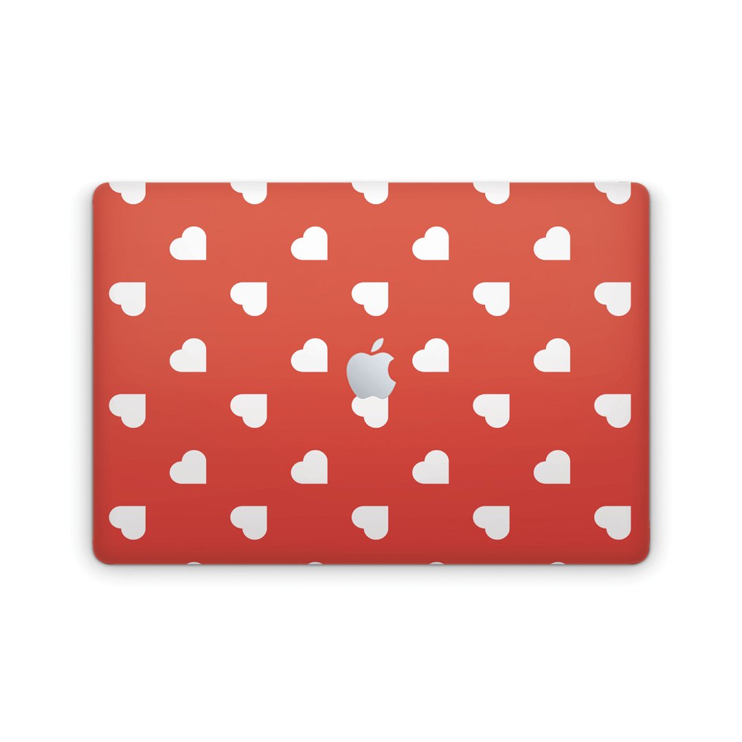 Red Hearts Random - Macbook Skin