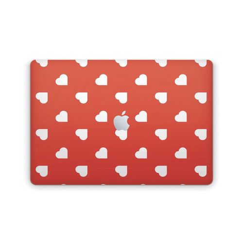 Red Hearts Random - Macbook Skin