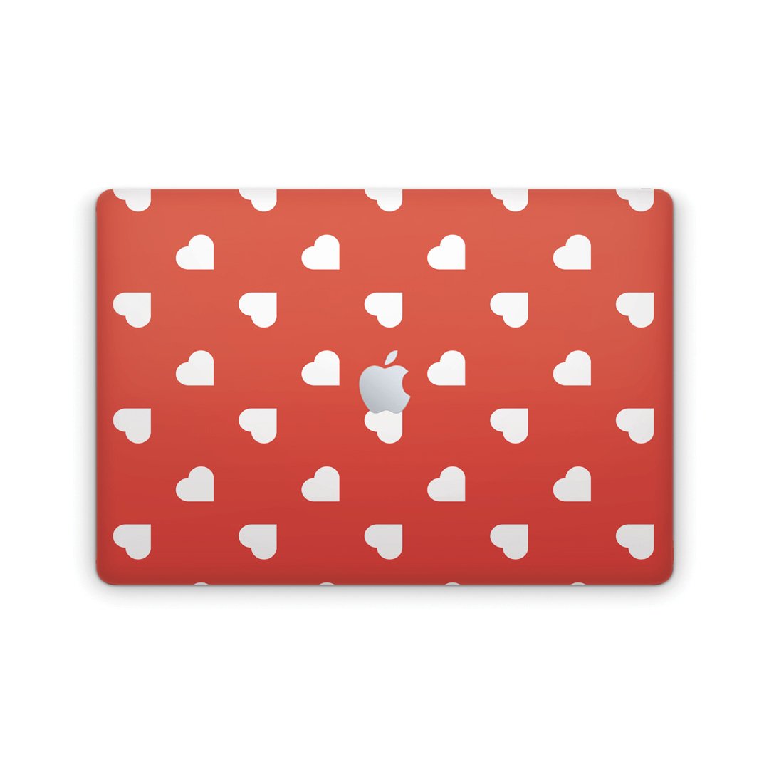 Red Hearts Random - Macbook Skin