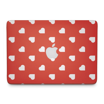 Red Hearts Random - Macbook Skin