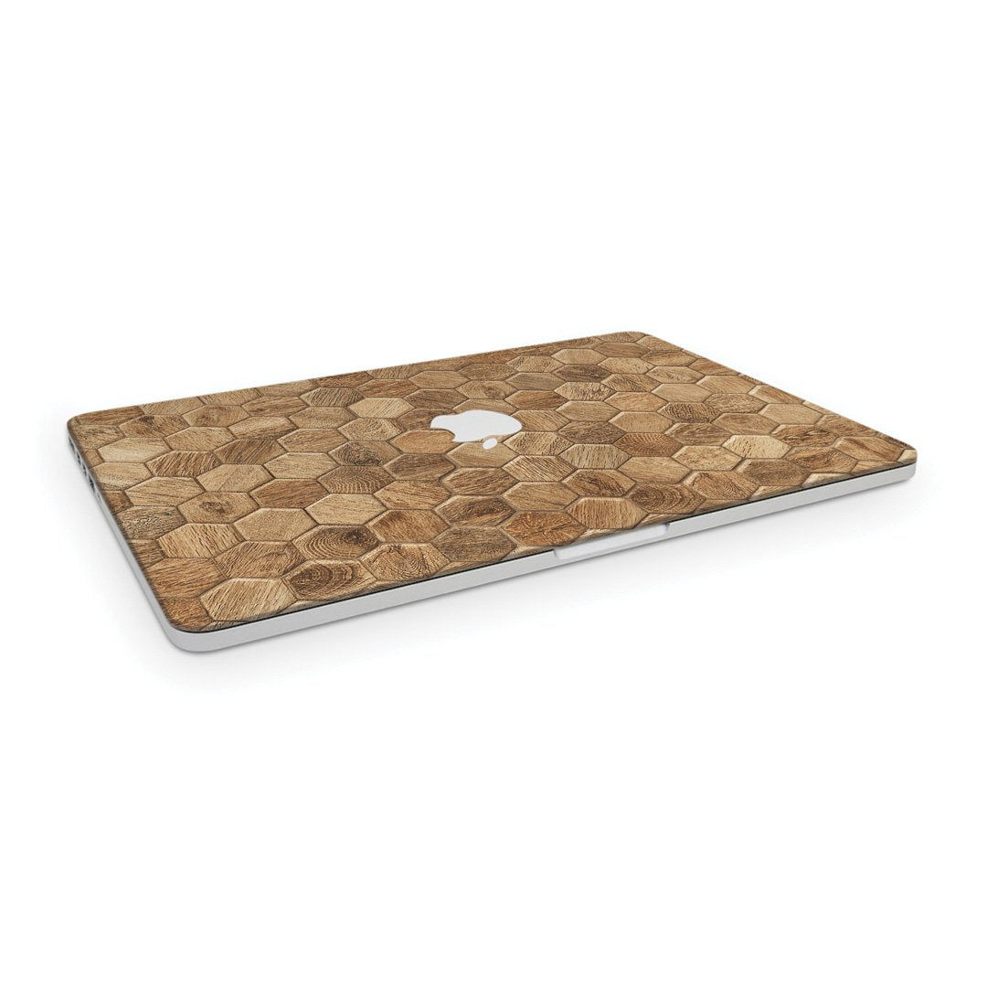 Hexagon Wood - Macbook Skin