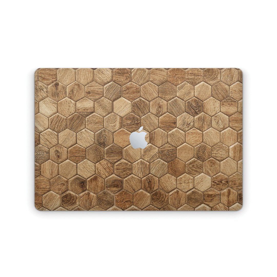 Hexagon Wood - Macbook Skin