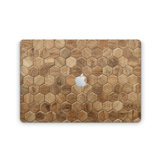 Hexagon Wood - Macbook Skin