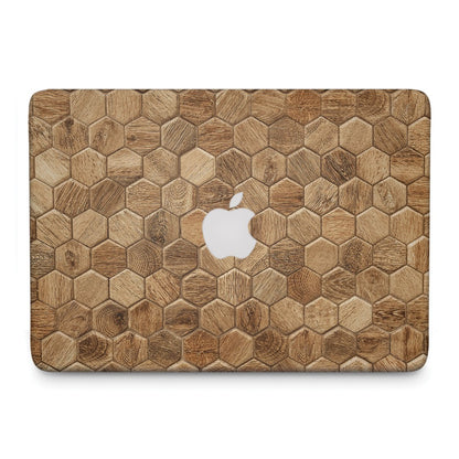 Hexagon Wood - Macbook Skin