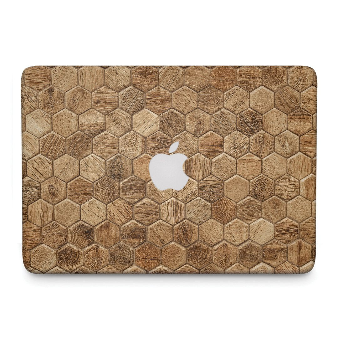 Hexagon Wood - Macbook Skin