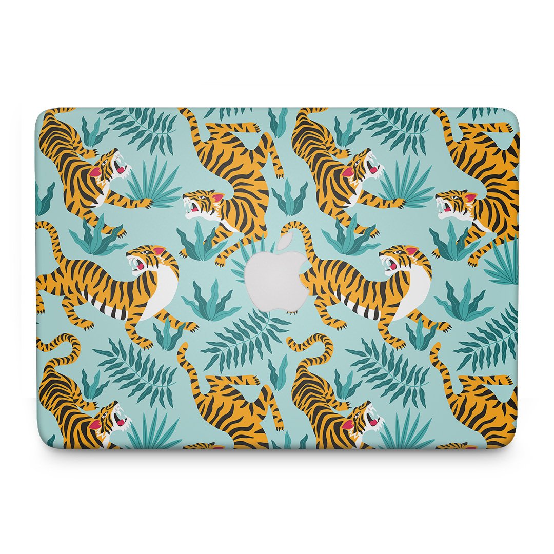 Designer Blue Tigers - Macbook Skin