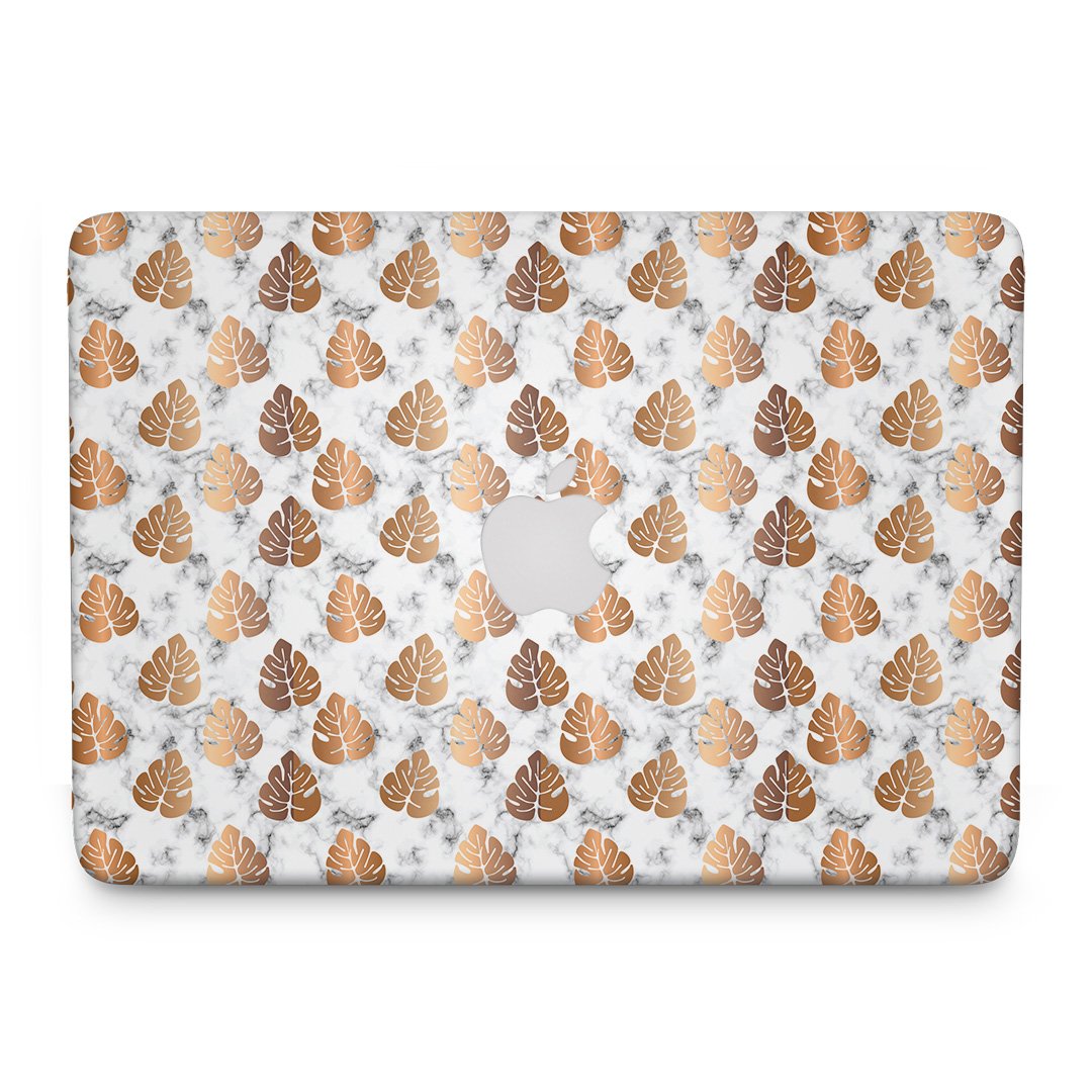 Gold Flower Marble - Macbook Skin