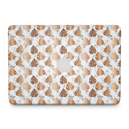 Gold Flower Marble - Macbook Skin