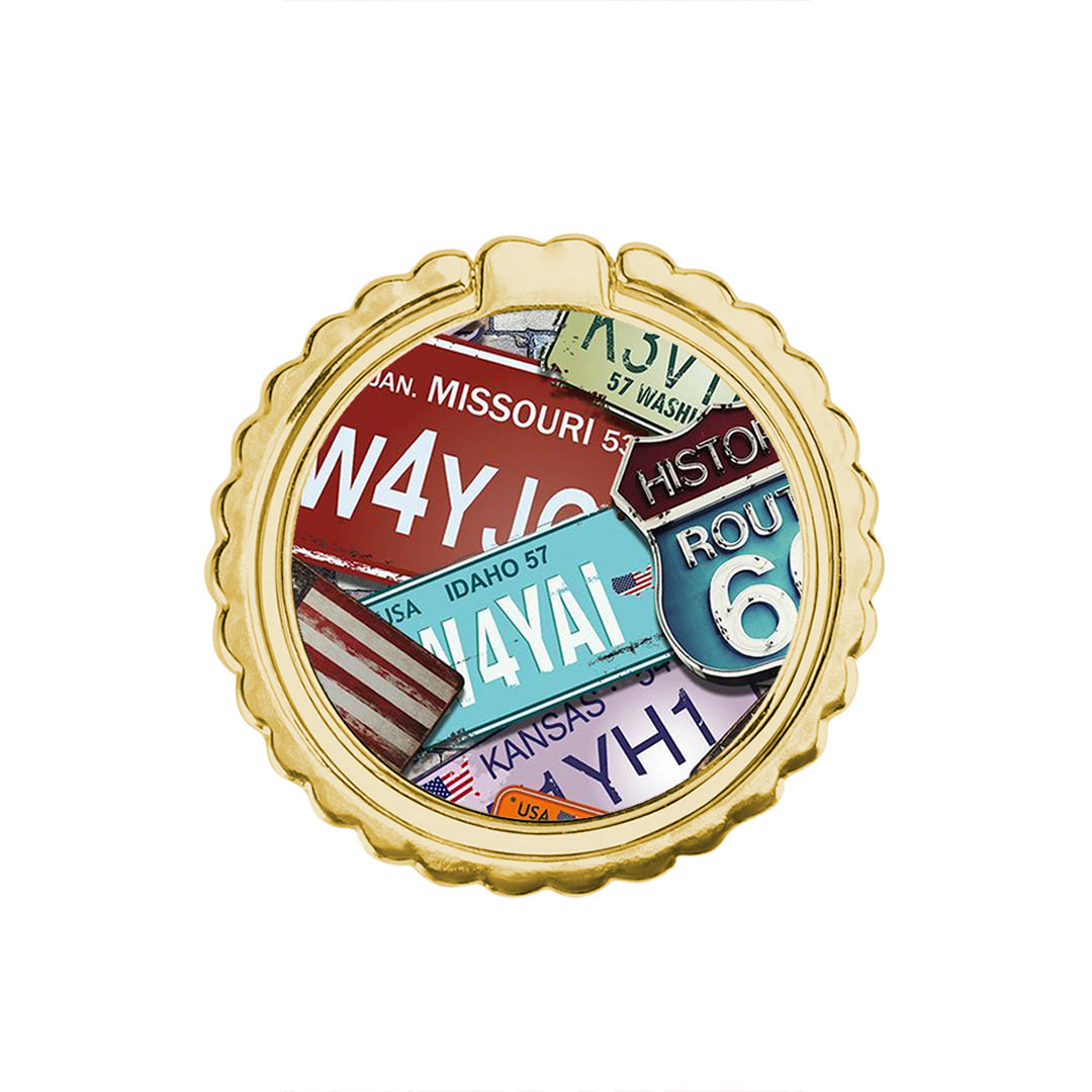 Car Plates - Μεταλλικό Δαχτυλίδι Κινητού