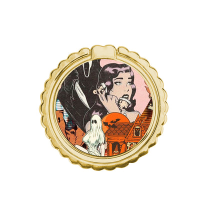 Halloween Collage - Μεταλλικό Δαχτυλίδι Κινητού